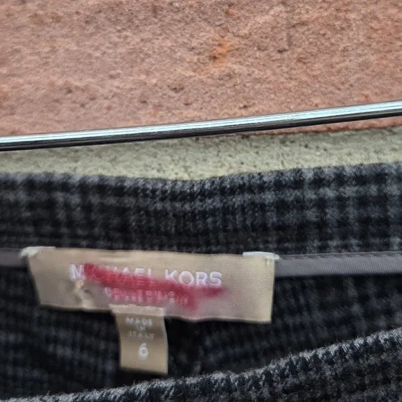 Michael Kors Collection Lyndon plaid Stretch Wool Flannel flared pants Size 6 - Picture 5 of 8